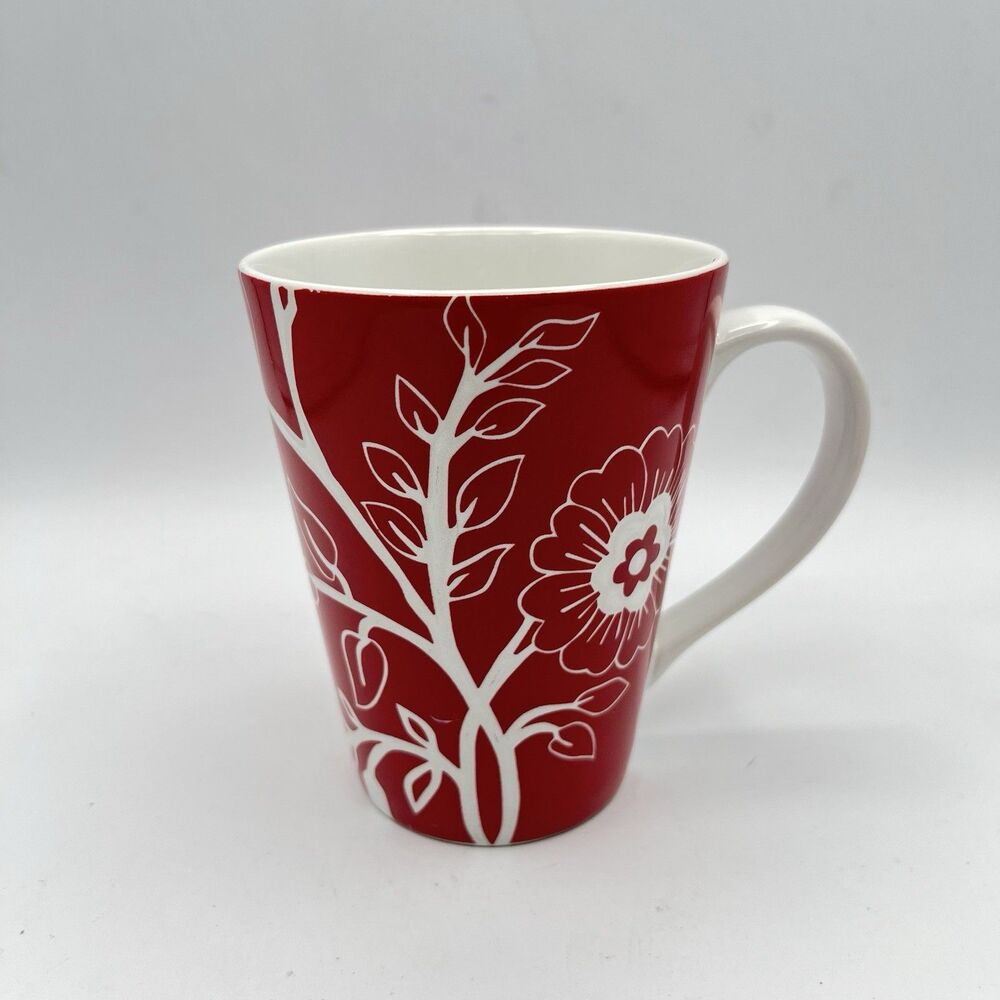 Roscher Collection “Stanford Park” Coffee Tea Cups Mug Stoneware Red
